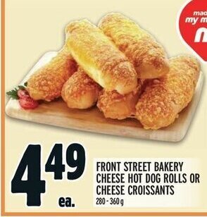Metro FRONT STREET BAKERY CHEESE HOT DOG ROLLS offer
