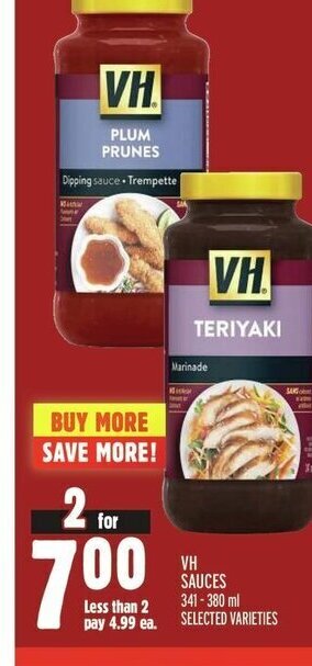 Metro VH sauces offer