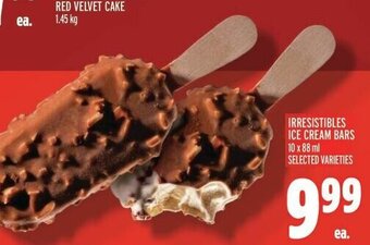 Metro IRRESISTIBLES ICE CREAM BARS 10 x 88 ml SELECTED VARIETIES offer