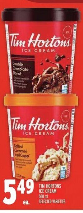 Metro TIM HORTONS ICE CREAM 500ml offer