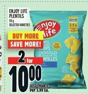 Metro enjoy life plentils offer