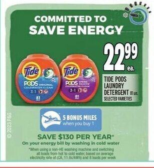 Metro Tide pods laundry detergent offer