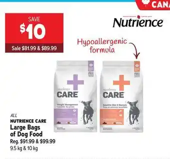 Ren’s Pets Depot Nutrience care large bags of dog food offer