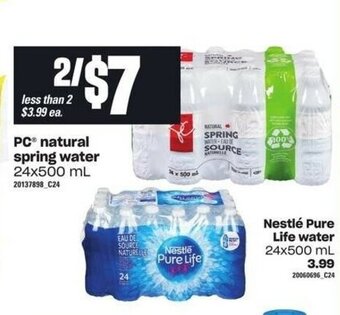 Independent Grocer PC natural spring water offer