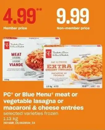 Independent Grocer PC or blue menu meat offer