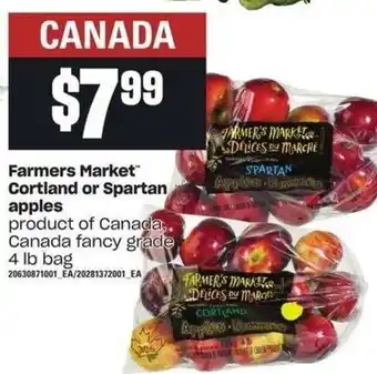 Independent Grocer Framers market cortland or spartan apples offer
