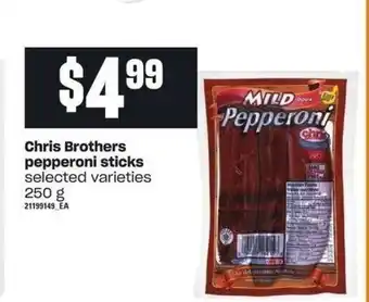 Independent Grocer Chris brothers pepperoni sticks offer