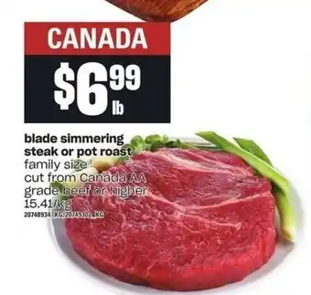 Independent Grocer Blade simmering steak or pot roast offer