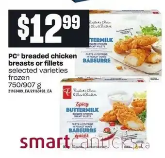 Independent Grocer PC breaded chicken breasts or fillets offer