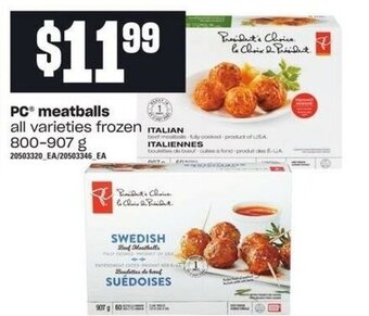 Independent Grocer PC meatballs offer