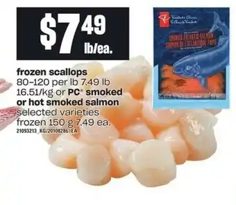 Independent Grocer Frozen scallops offer