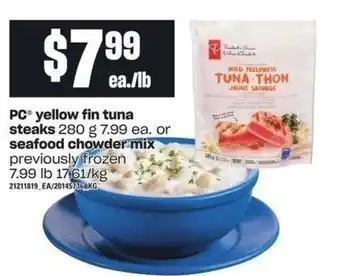 Independent Grocer PC yellow fin tuna steaks offer