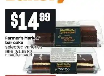 Independent Grocer Farmer's market bar cake offer
