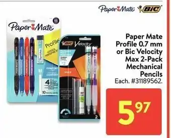 Walmart Paper mate profile 0.7 mm offer