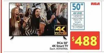 Walmart RCA 50" 4K smart TV offer