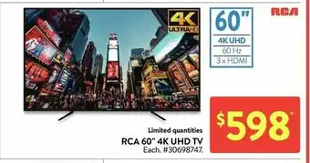 Walmart RCA 60" 4K UHD TV offer