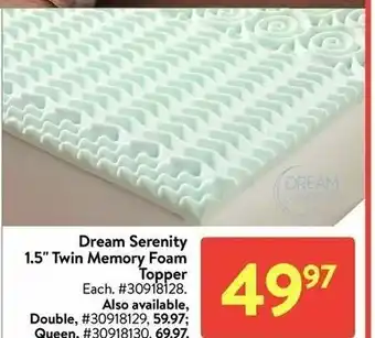 Walmart Dream serenity offer