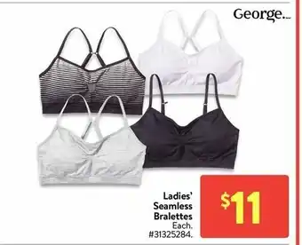 Walmart Ladies seamless bralettes offer