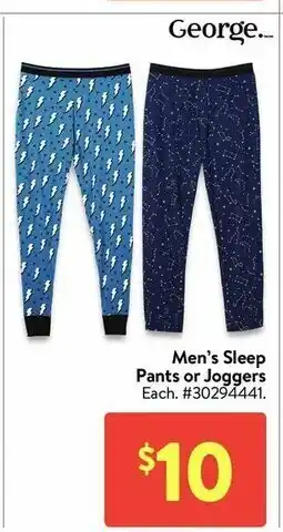 Walmart Men's sleep pants or joggers offer