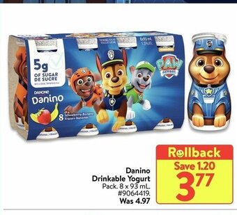 Walmart Danino drinkable yogurt offer