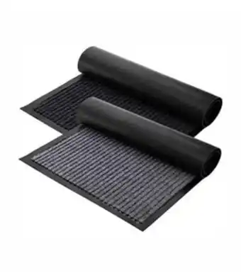Beddington's Rubber ribbed mat black or grey 24x59 offer