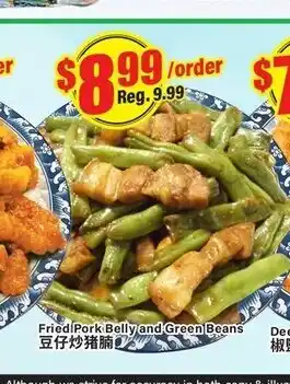 Btrust Supermarket Fried pork belly and green beans offer