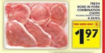Food Basics Fresh bone-in pork combination chops offer