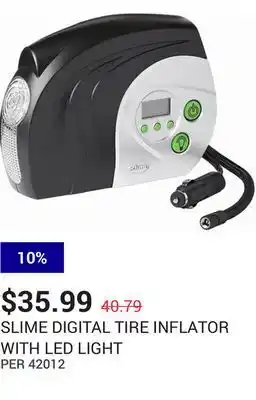 Digital tire inflator with led light