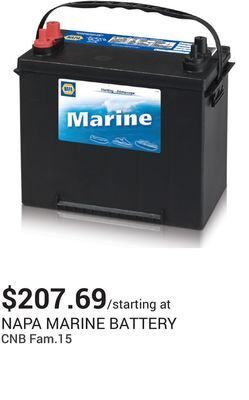 NAPA Auto Parts Marine battery offer