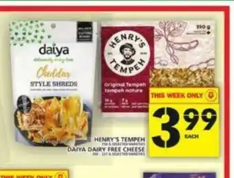 Food Basics Henry's tempeh offer