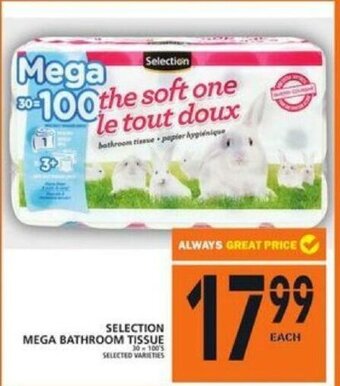 Food Basics Selection mega bathroom tissue offer