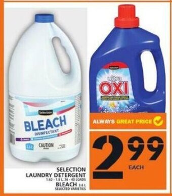 Food Basics Selection laundry detergent offer