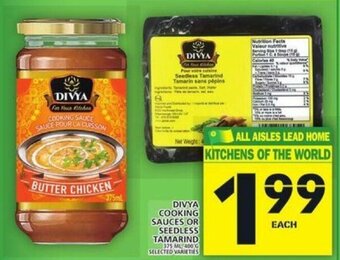 Food Basics Divya Cooking Sauces or Seedless Tamarind offer