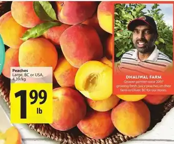 Save on Foods Peaches offer