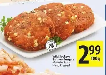 Wild Sockeye Salmon Burgers