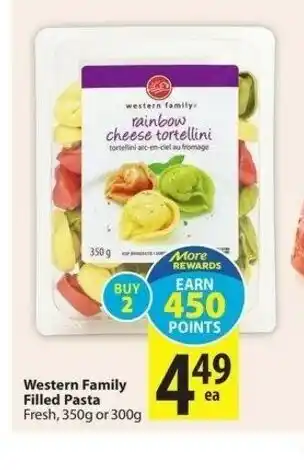 Save on Foods Western Family Filled Pasta offer