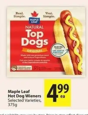 Save on Foods Maple Leaf Hot Dog Wieners offer