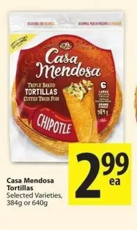 Save on Foods Casa Mendosa Tortillas offer