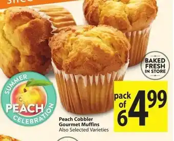 Save on Foods Peach Cobbler Gourmet Muffins offer