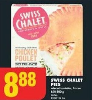 No Frills Swiss Chalet Pies 650-800 g offer