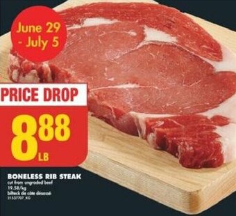 No Frills Boneless Rib Steak offer