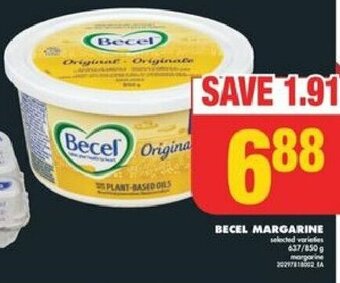 No Frills Becel Margarine 637/850 g offer