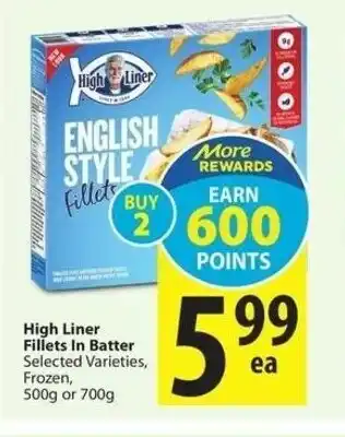 Save on Foods High Liner Fillets In Batter offer