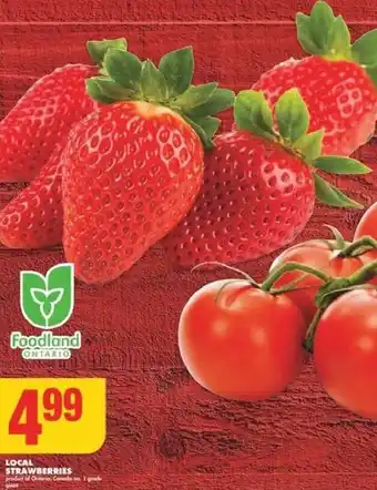 No Frills LOCAL STRAWBERRIES product of Ontario offer