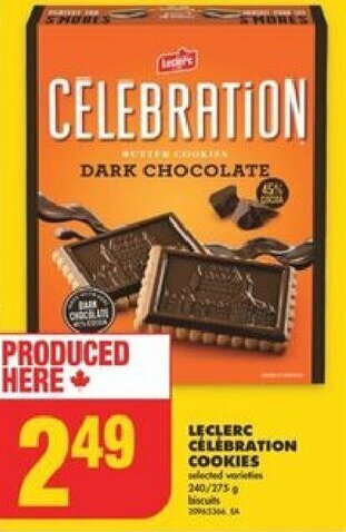 No Frills LECLERC CELEBRATION COOKIES 240/275 g offer