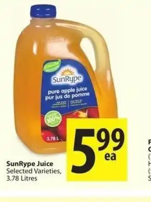 Save on Foods SunRype Juice offer