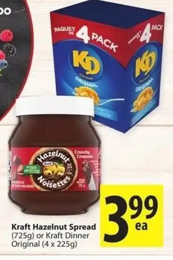 Save on Foods Kraft Hazelnut Spread offer