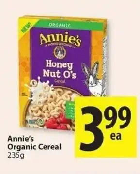 Save on Foods Annie's Organic Cereal offer