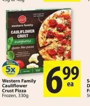 Save on Foods Western Family Cauliflower Crust PIzza offer