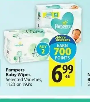 Save on Foods Pampers Baby Wipes offer